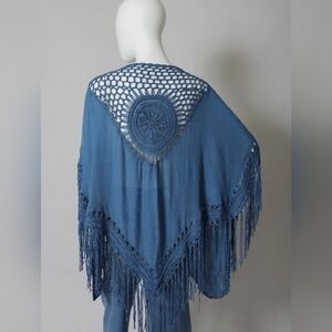 Crochet Medallion Tassel Cardigan